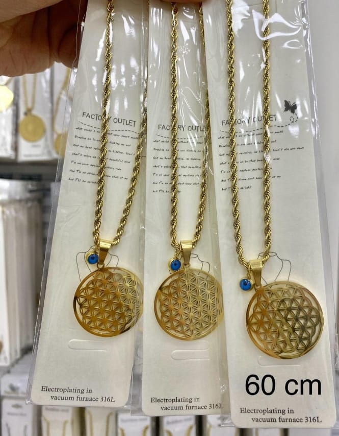 316 Çelik - Yaşam Çiçeği Burgu Zincir 60 cm